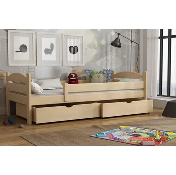 Postel KIK TRADE Postel ELA 05 více rozměrů Rozměr: 80 x 180 cm, Povrchová úprava: Přírodní lakovaná