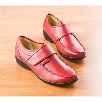 Dámské pantofle 3Pagen Mokasíny Lada červená 38