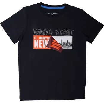 Chlapecké tričko Chlapecké tričko Wolf S2203A tmavě modré