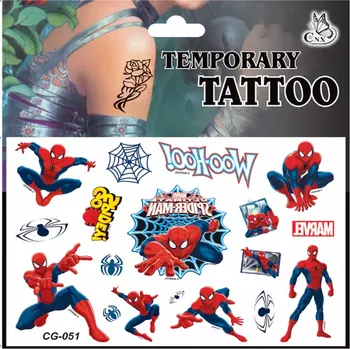 Odstranitelné tetování Dětské dočasné tetování - SPIDER MAN (A) 7 (Značka: TAKARA TOMY)