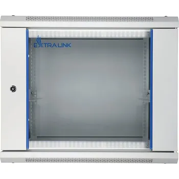 Rozvaděč Extralink 9U 600x450 Šedá | Racková skříň | montovaná na zdi