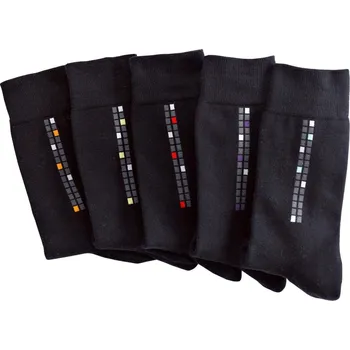 Pánské ponožky Blancheporte Sada 5 párů ponožek s motivem kostky černá 43-46