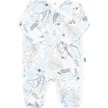 Dětský overall Kojenecký bavlněný overal s bočním zapínáním New Baby Lovely modrý 68 (4-6m)