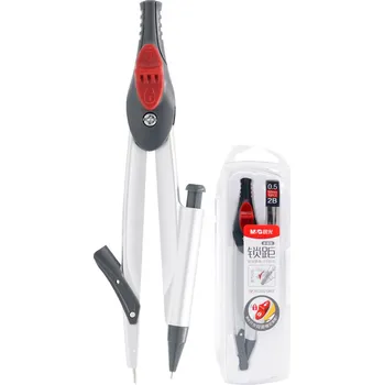 Kružítko s aretací M&G + tuhy 0,5mm/2B, sada