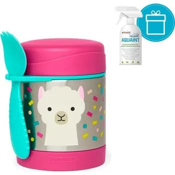 teploměr do vody pro miminko SKIP HOP Zoo Termoska na jídlo se lžičko/vidličkou Lama 325 ml, 3+ + AQUAINT 500 ml
