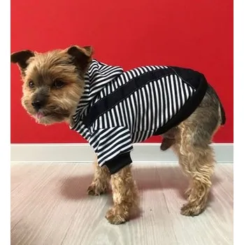Obleček pro psa Pruhovaná zimní mikina pro psa Modrá XL