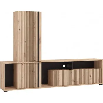 Obývací stěna Malá obývací stěna Chic - dub artisan/černá