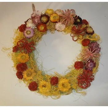 Věnec SLAMĚNKOVÁ SYMFONIE, VĚNEC PR.29 CM