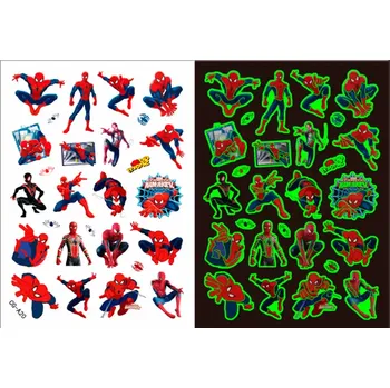 Odstranitelné tetování Dětské dočasné tetování - SVÍTÍCÍ VE TMĚ - SPIDER MAN 1 (Značka: TAKARA TOMY)