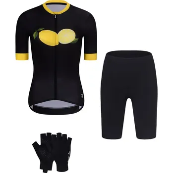 cyklistický dres RIVANELLE Cyklistický mega set - FRUIT LADY - žlutá/černá