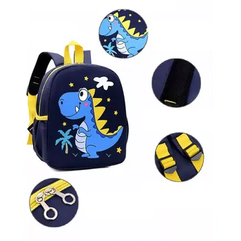 Dětský batoh Batůžek (M) - DINOSAURS - MODRÝ (Značka: GUANGDONG)