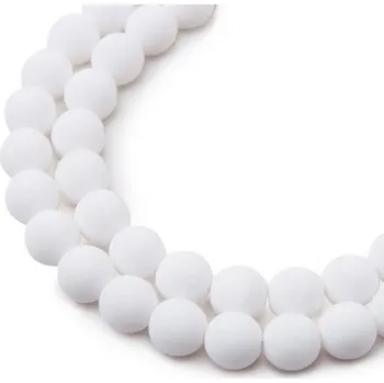 Dětské navlékací korálky Estrela České mačkané korálky Estrela BONDELI 8 mm soft white