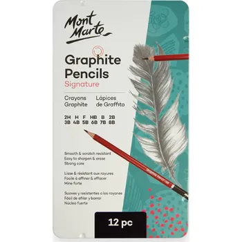 Grafitová tužka MontMarte Sada grafitových tužek č. 0114 - 12 ks - kovový box