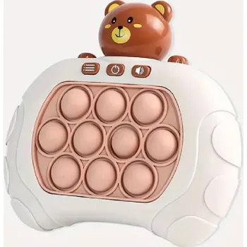 POP IT Elektronická hra - POP IT FAST PUSH - MEDVÍDEK - Hnědý (Značka: BLUE SKY)