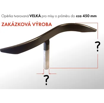 Příslušenstí k soustruhu GURTOOL Opěrka tvarovaná velká | Zakázková výroba Průměr: 25,4 mm = 1