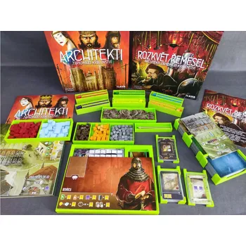 Příslušenství k deskovým hrám inserty.cz Architekti Západního království + rozšíření Rozkvět řemesel - Insert (černý, 0017)