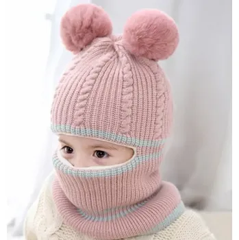 Kukla Pletená zimní kukla - RŮŽOVÁ (Značka: JTVOVO)