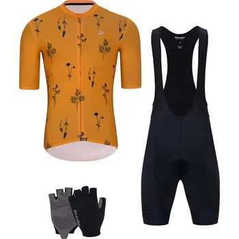 cyklistický dres HOLOKOLO Cyklistický mega set - METTLE - černá/oranžová