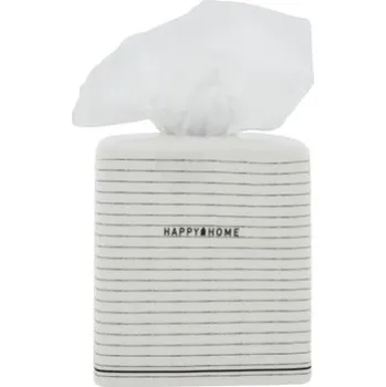 Dóza na potraviny Bastion Collections BOX na kapesníčky STRIPES in black 12,5x14cm LI-TISSUEBOX-001-BL