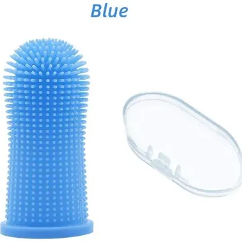 Péče o psí chrup Čištění zubů psa nerezová škrabka na zubní kámen - modrý