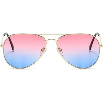 Sluneční brýle Růžovo-modré dvoubarevné brýle pilotky "Aviator"