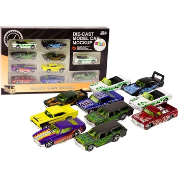 autíčko Mamido Sada kovových autíček 1:64 10 ks