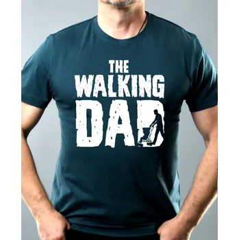 Pánské oblečení Walking DAD, bílý potisk, v1 - Pánské tričko Basic - Nejoblíbenější - M