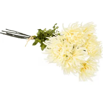 umělá květina Kytice krémových chryzantém 6 ks, 70 cm
