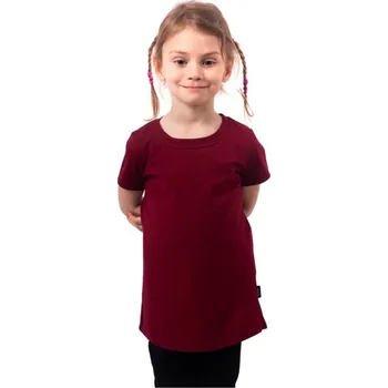 Chlapecké tričko Dívčí tričko, krátký rukáv, vínové 98