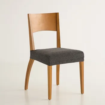 Napínací potah Blancheporte Žakárový melírovaný potah na židli šedá sada 2ks