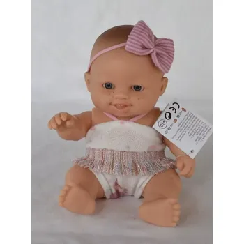 Panenka Realistická panenka holčička Jana v bílých šatech od firmy Paola Reina ze Španělska -B (Los Peques 21 cm)