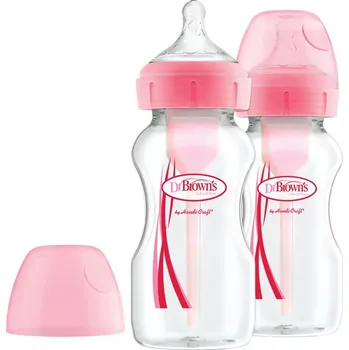 teploměr do vody pro miminko DR.BROWN'S Láhev kojenecká Anti-colic Wide-Neck 2x270ml, růžová (WB92601)