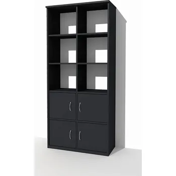 Šatní skříň Nabytekmorava Policová skříň s dvířky Alfa 182 barva lamina: Antracit