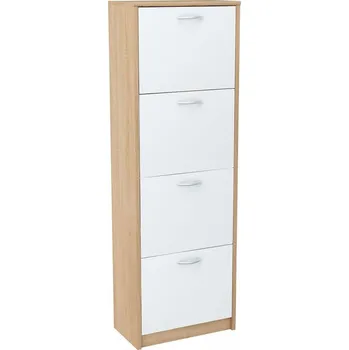 Šatní skříň Bestseller JULIA Botník 50 cm bílá/dub sonoma