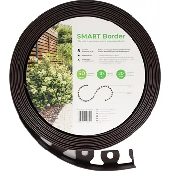 Zahradní obrubník FMT Hnědý plastový zahradní obrubník Smart Border - 10 m x 0,2 cm x 5 cm