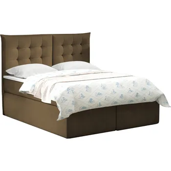 Postel Postel 54 OKLAHOMA 200x200 cm s úložným prostorem Světle hnědá