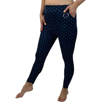 Dámské legíny VÝPRODEJ-Dámské legíny s puntíky- černé