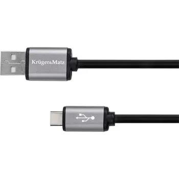 Prodlužovací kabel Kabel KRUGER a MATZ KM1239 Basic USB/USB-C 1m Black