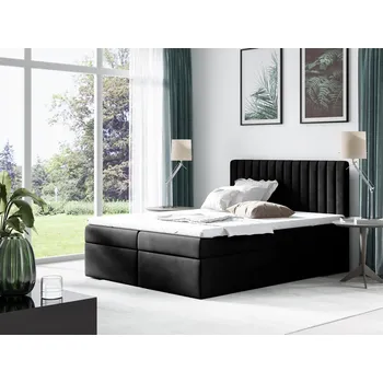 Postel Postel 69 BISSAU 200x200 cm s úložným prostorem Černá