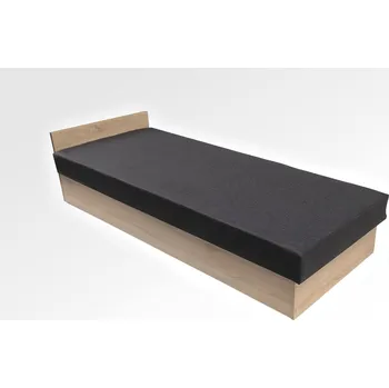 Postel Válenda Gold D80 - 80x200 cm Tmavě šedá Panty vpravo Dub sonoma