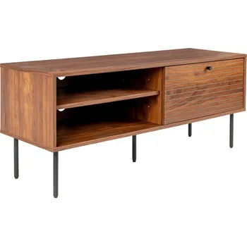 Televizní stolek White Label Hnědý TV stolek WLL STRIPES 120 x 40 cm