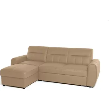 Sedací souprava Kožená rohová sedací souprava FELIS, levá, Latté