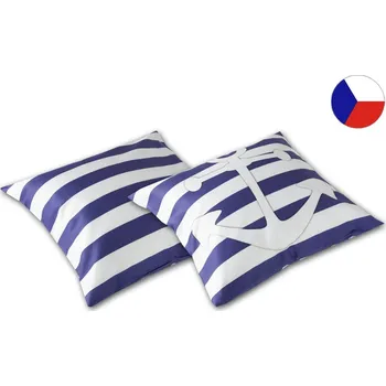 Povlak na dekorativní polštářek Luxusní námořnický povlak na polštář 40x40 satén GEON Na vlnách mapy