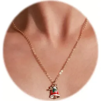 Vánoční dekorace Vánoční řetízek - Vánoční zvoneček - smalt