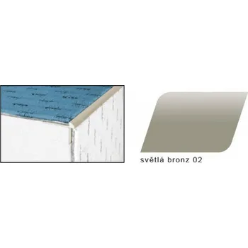 AC 29 SCHODOVÉ LIŠTY - ŠROUBOVACÍ, 42x28mm Barva: Světlá bronz, Zvolte délku: 270 cm