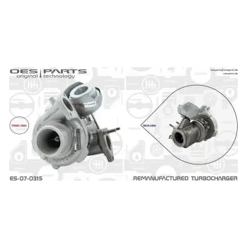 Turbodmychadlo Dmychadlo, plnění, 102137754, 438988, 55562591, 55566283, 55581460, 55596485, 5860559, 860213, 860285, 861042, OES, ES-07-0315