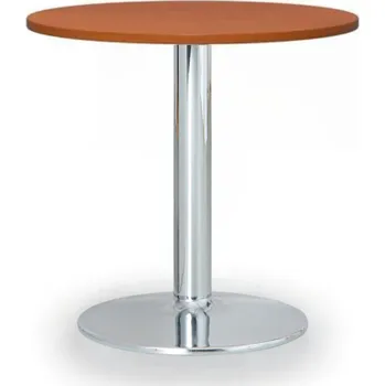 Konferenční stolek Konferenční stolek ZEUS II, průměr 60 cm, chromovaná podnož, třešeň