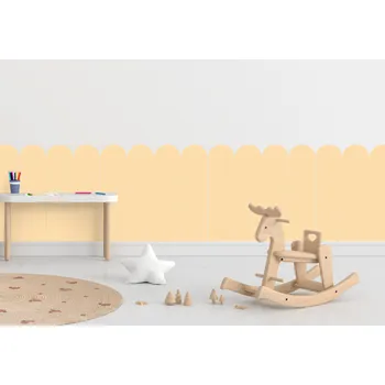 Tapeta Textilní samolepící tapeta - Oblouk - Žlutá barva Bledá, 60cm