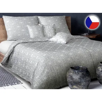 Povlečení Damaškové povlečení EXCELLENT 2x 70x90, 220x200 GRACE Misterika šedá