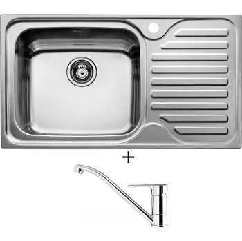 Nerezový dřez SET Teka CLASSIC MAX 1B 1D R X pravý nerez + Teka ML CR chrom
